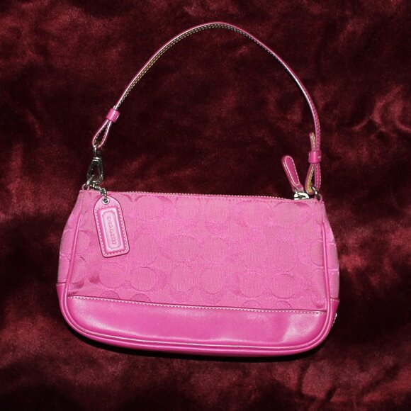 Vintage Y2K coach pink signature demi hampton shoulder bag - Picture 1 of 6